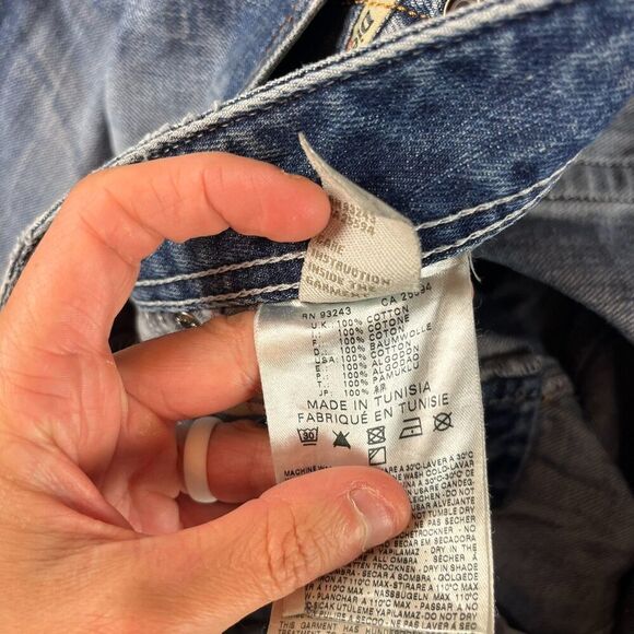 Diesel Safado Slim-Straight Blue Denim Distressed Jeans Button Fly 33X34(35X34.5 - Picture 4 of 15